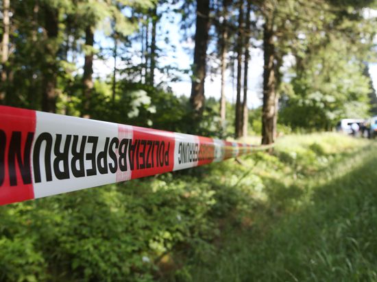 Ein Absperrband der Polizei umzäunt ein Waldstück an einer Verbindungsstraße zwischen Rodacherbrunn in Thüringen und Nordhalben in Bayern. Hier wurde 2016 die Leiche des Mädchens Peggy gefunden. Die Schülerin war am 7. Mai 2001 verschwunden. (zu dpa "20 Jahre Fall Peggy: Kann der «Cold Case» jemals gelöst werden?") +++ dpa-Bildfunk +++