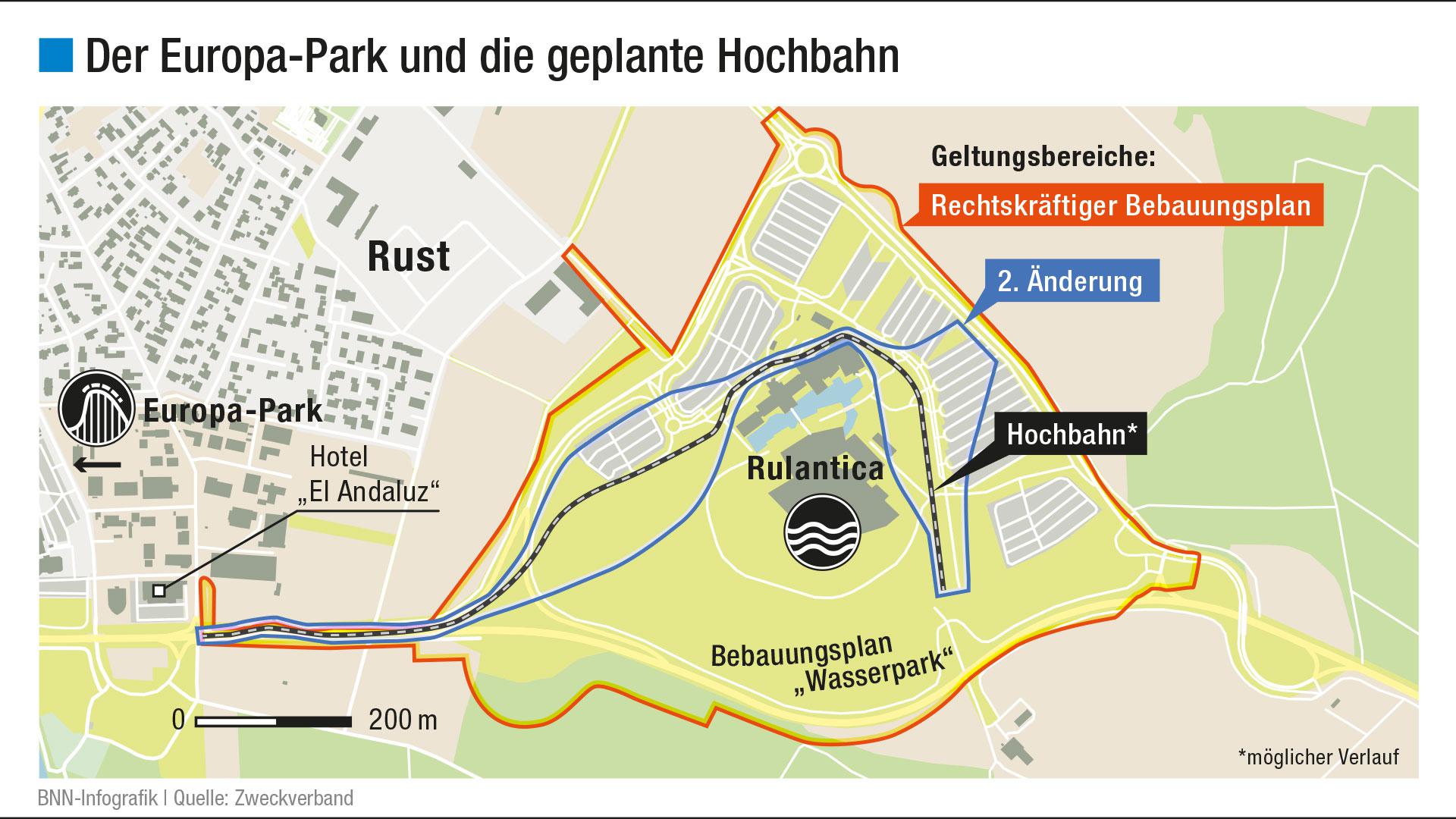 Europa-Park und die geplante Hochbahn