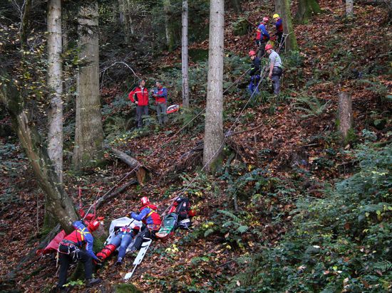Zur Rettung von Mountainbikern wurde die Bergwacht Achertal in den letzten Jahren nicht gerufen, aber geübt wurde es trotzdem.