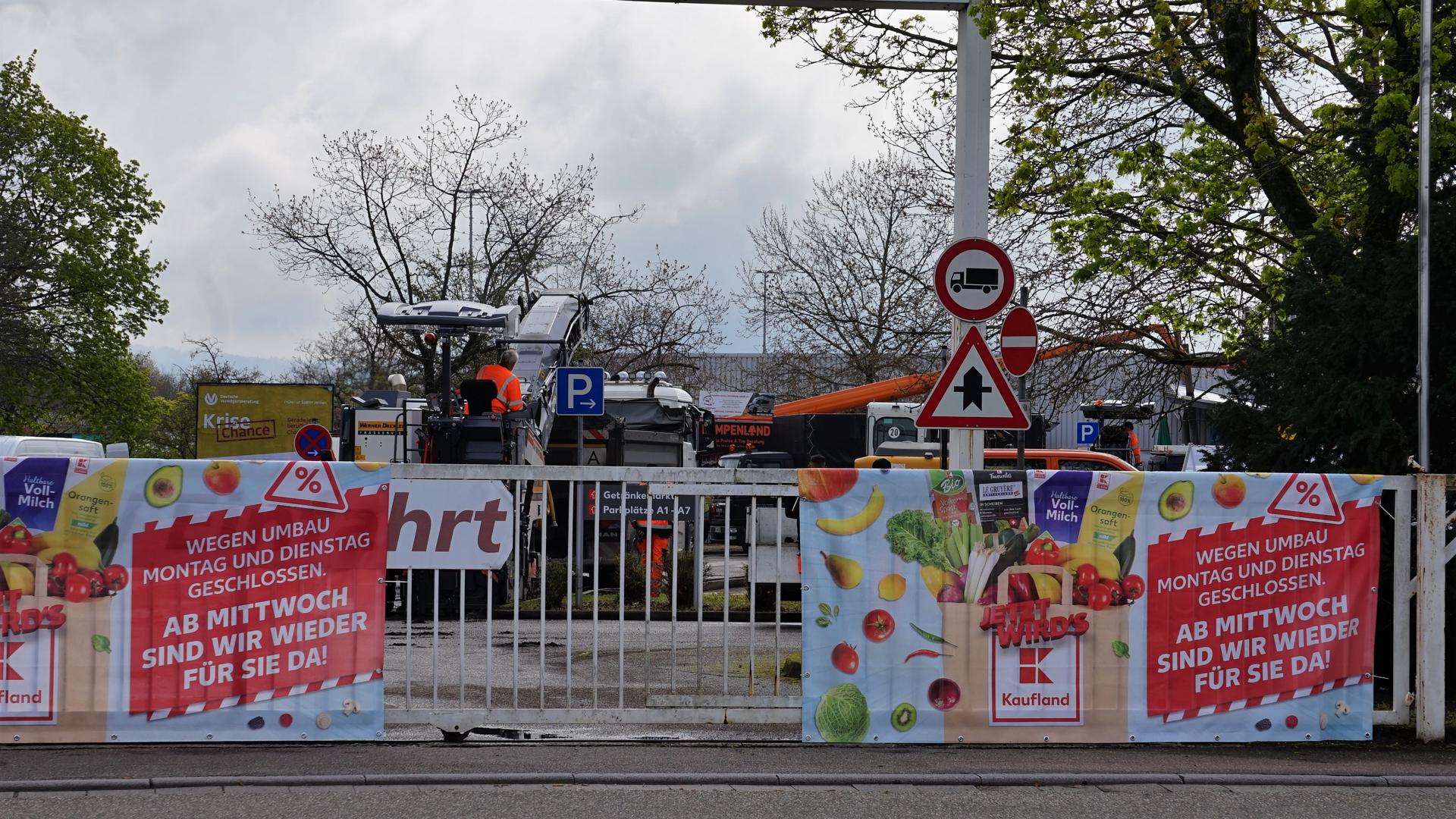 Der Parkplatz der neuen Kaufland-Filiale in Rastatt ist zwei Tage lang geschlossen. 