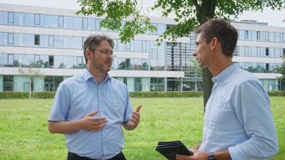 Der Rastatter Landrat Christian Dusch spricht mit BT-Redakteur Holger Siebnich