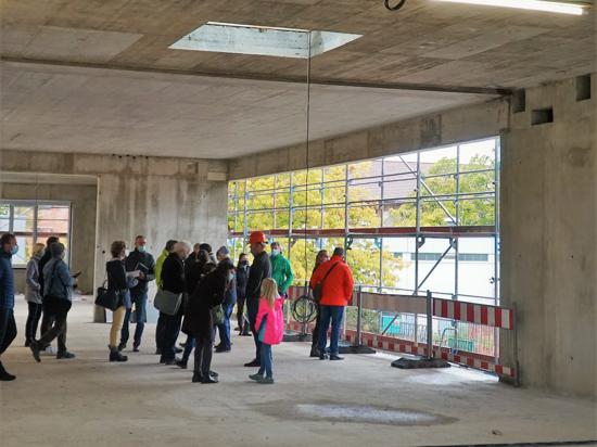 Blick in die Baustelle für die neue Bibliothek der Hans-Thoma-Schule Rastatt.