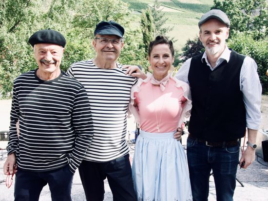 Französische Lebensfreude pur: Das Ensemble „La Rosée“ mit Johann Florian, Hubert Müller, Martha Mochita und Norbert Stölzel (von links). 