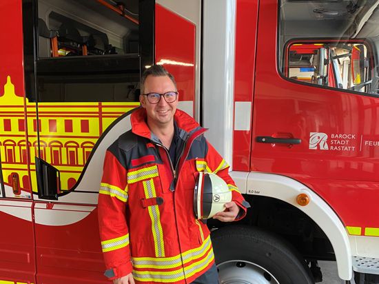Einsatzbereit: Christoph Menzel kümmert sich bei der Rastatter Feuerwehr vor allem darum, dass Entstehen und die Ausbreitung eines Brandes verhindern zu helfen.