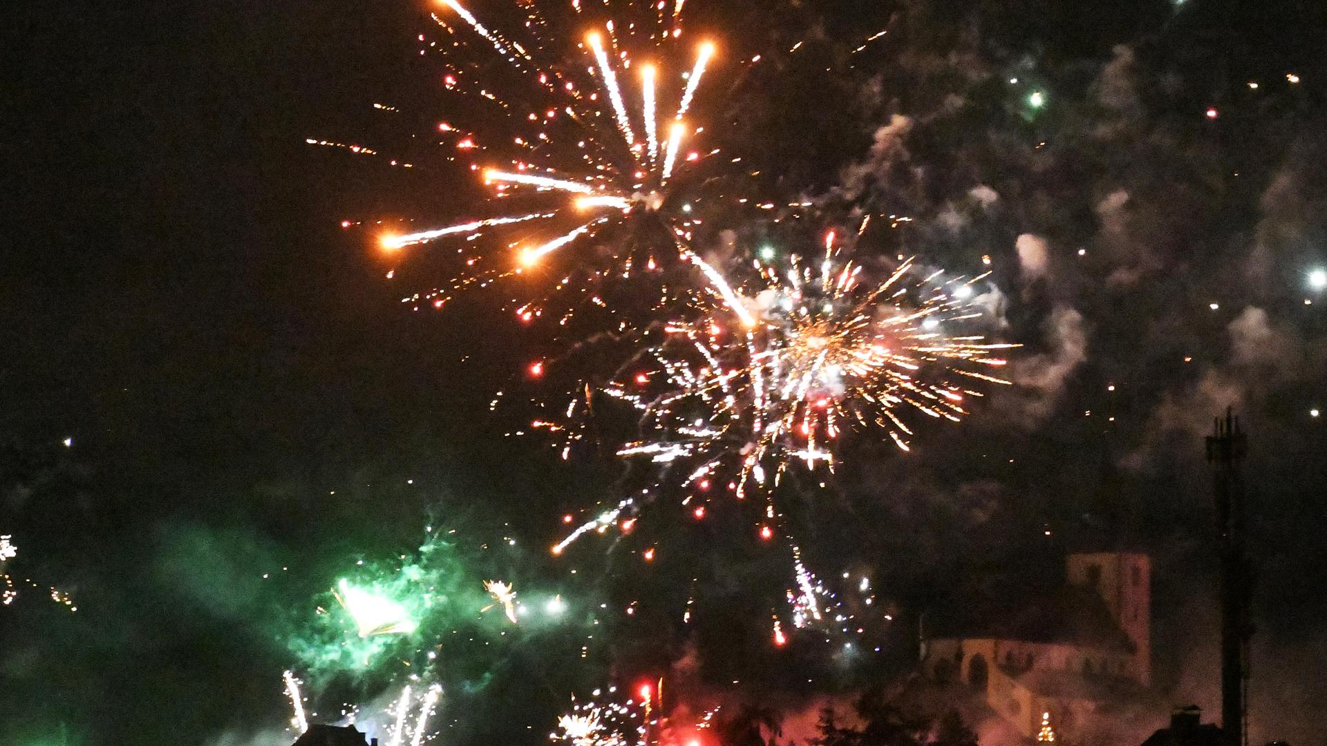 Silvester Feuerwerk 2022 Gernsbach 