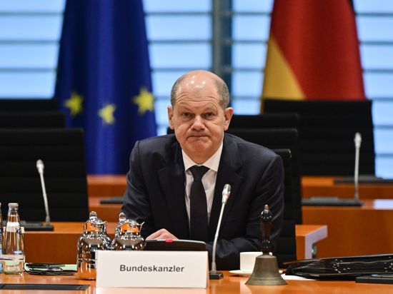 Bundeskanzler Olaf Scholz (SPD) nimmt an der Kabinettssitzung im Kanzleramt teil. +++ dpa-Bildfunk +++