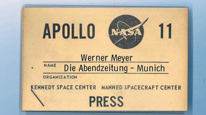 Presseausweis von Werner Meyer, der 1969 für die Münchner Abendzeitung aus Houston berichtete.