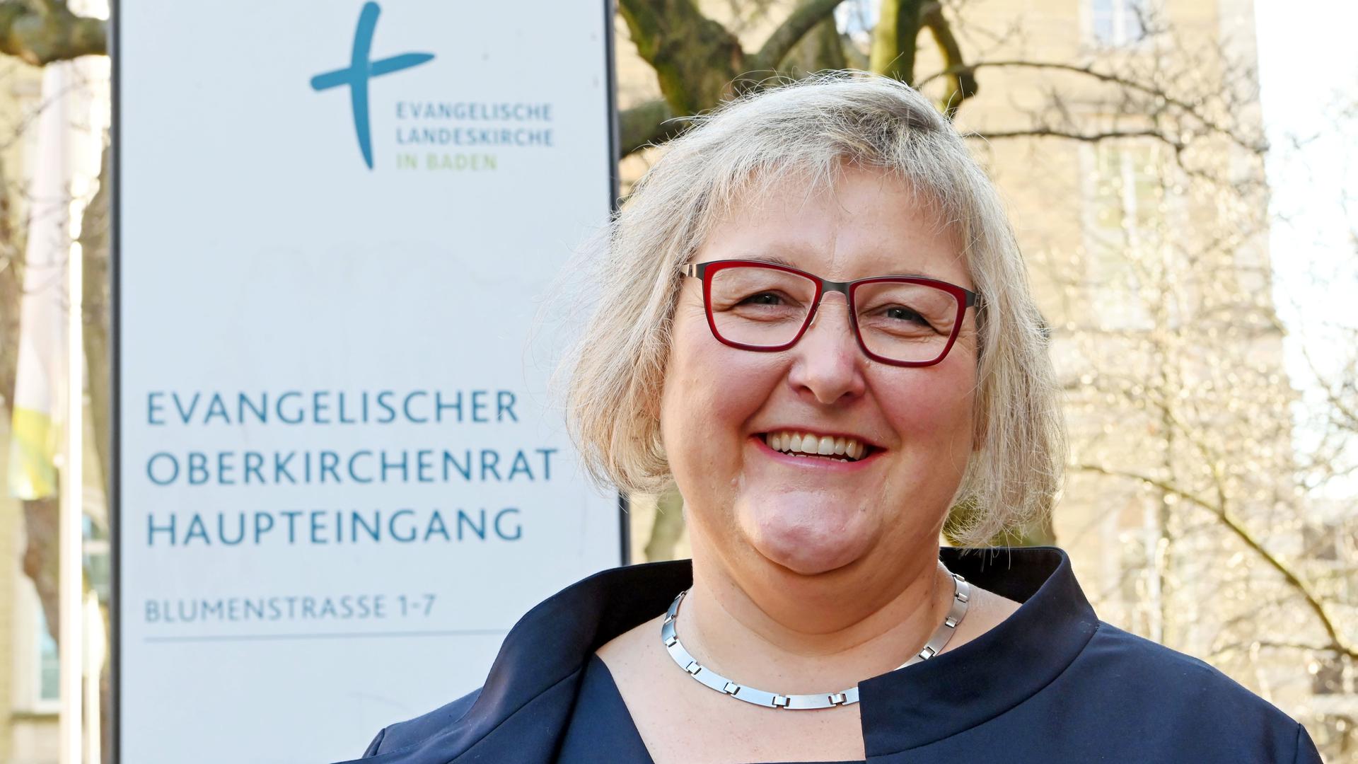 Glückliche Wahlsiegerin: Heike Springhart hat die Mehrheit der Synodalen überzeugt und wird ab April die erste badische Landesbischöfin sein. 