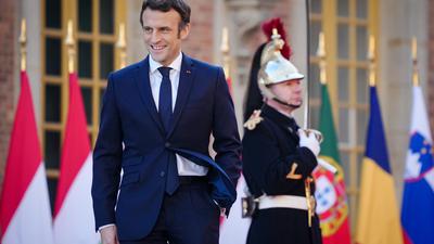Tritt bei der Wahl im April erneut an: Frankreichs Präsident Emmanuel Macron