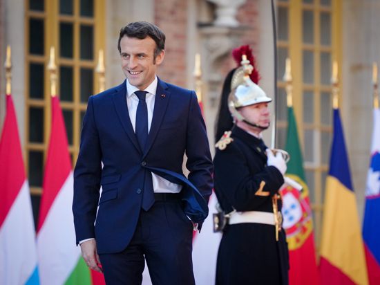Tritt bei der Wahl im April erneut an: Frankreichs Präsident Emmanuel Macron