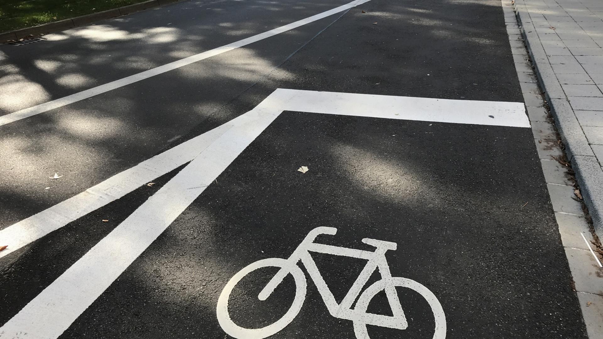 Eine Zusammenführung zweier Fahrradwege (Symbolbild)