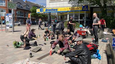 Punker in der Fußgängerzone von Westerland