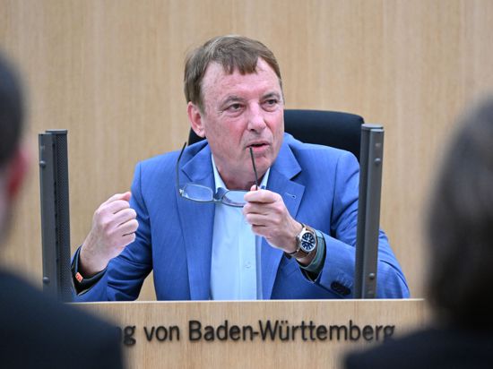 Jörg Krauss, der neue Wertebeauftragte, wird im Landtag beim Untersuchungsausschuss zur Polizeiaffäre als Zeuge befragt. Der Untersuchungsausschuss befasst sich mit sexueller Belästigung bei der Polizei und der Beurteilungs- und Beförderungspraxis. +++ dpa-Bildfunk +++