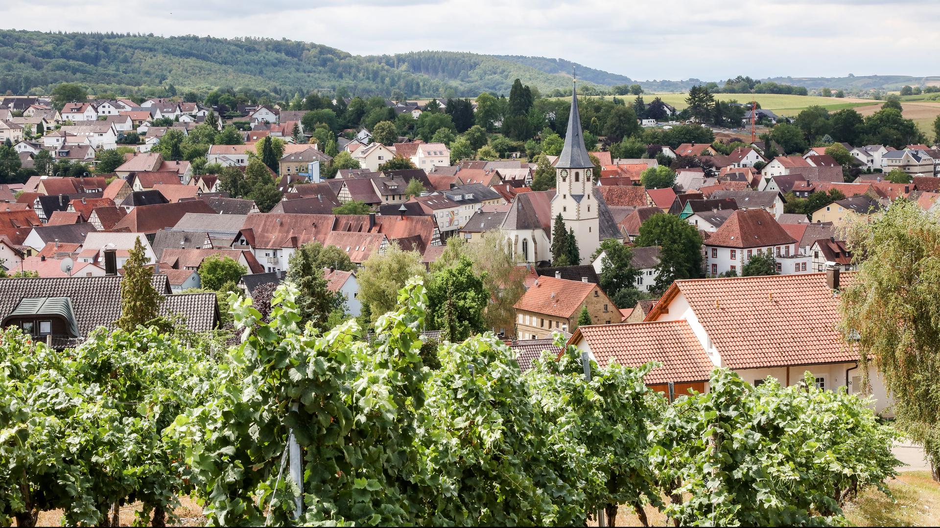 Blick auf das Dorf Kürnbach