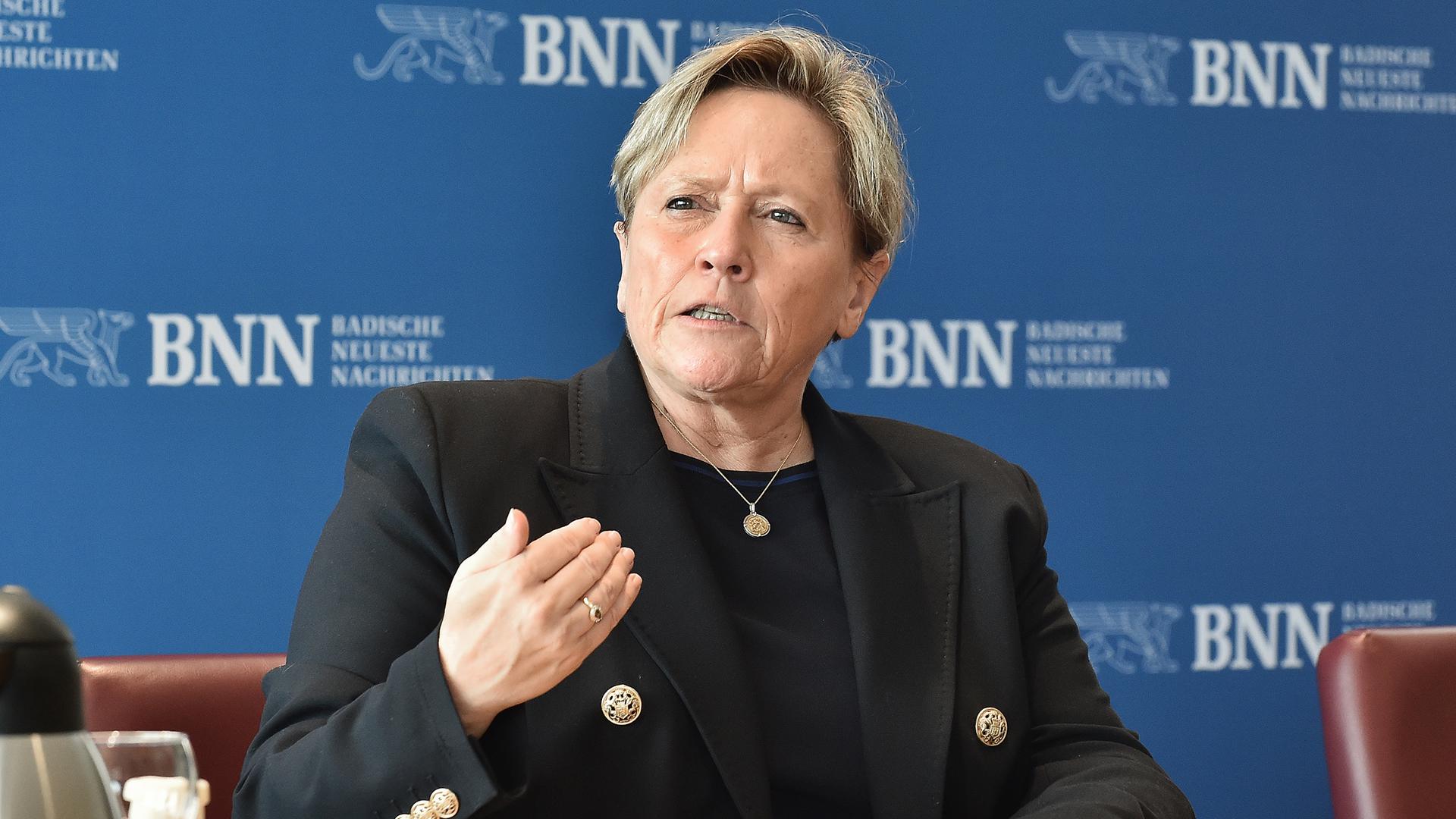 CDU-Spitzenkandidatin Susanne Eisenmann zu Besuch in der BNN-Redaktion. 