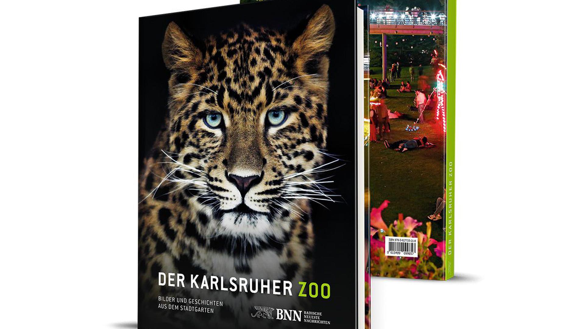 Buch „Der Karlsruher Zoo” mit Leopard auf dem Titelbild