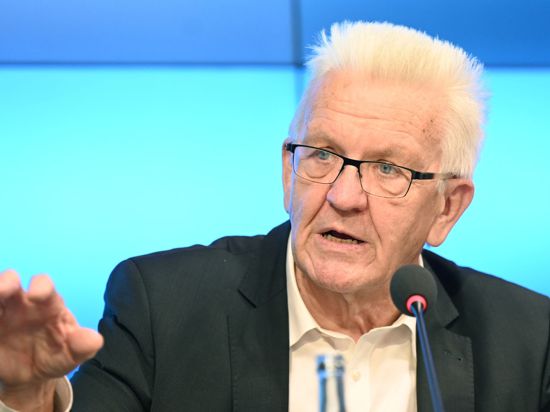 Winfried Kretschmann (Bündnis 90/Die Grünen) spricht.