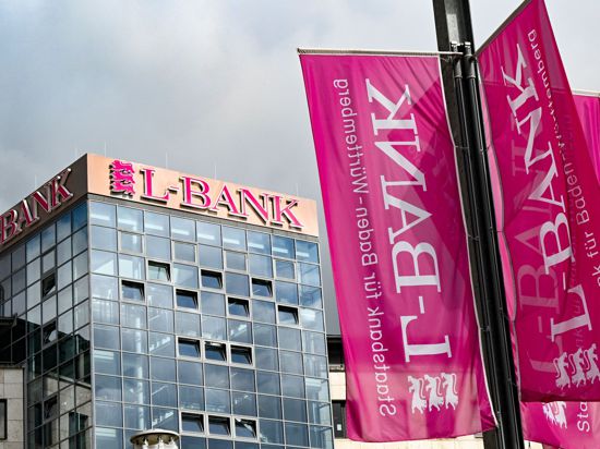Das Logo der L-Bank, der landeseigenen Staatsbank für Baden-Württemberg.