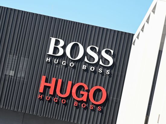 Das Logo des Modekonzerns Hugo Boss.