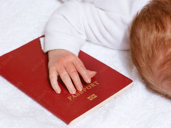 Baby mit Pass