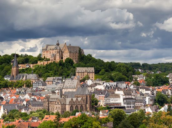 Panoramaansicht von Marburg mit dem Landgrafenschloss