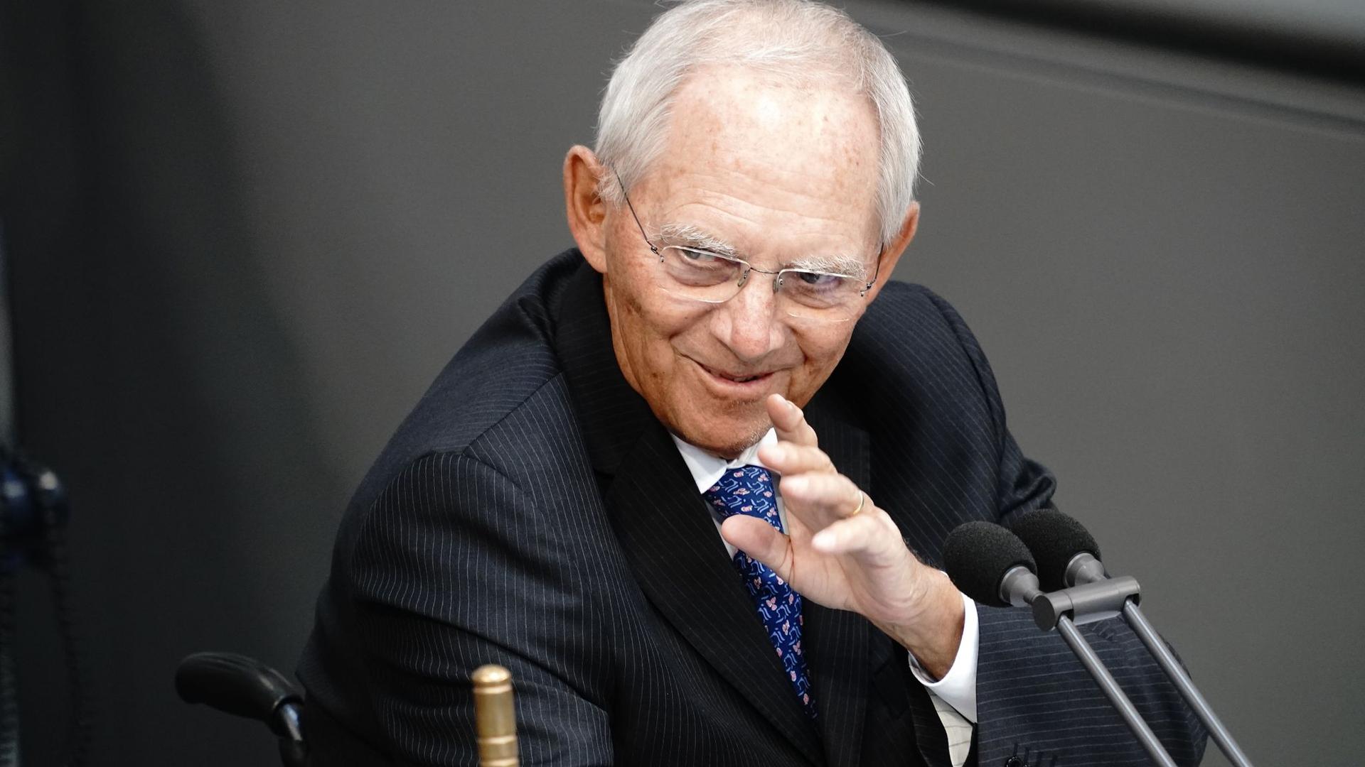 Will in Krisenzeiten einen „stabilisierenden Beitrag“ leisten: Bundestagspräsident Wolfgang Schäuble (CDU) kandidiert 2021 erneut.