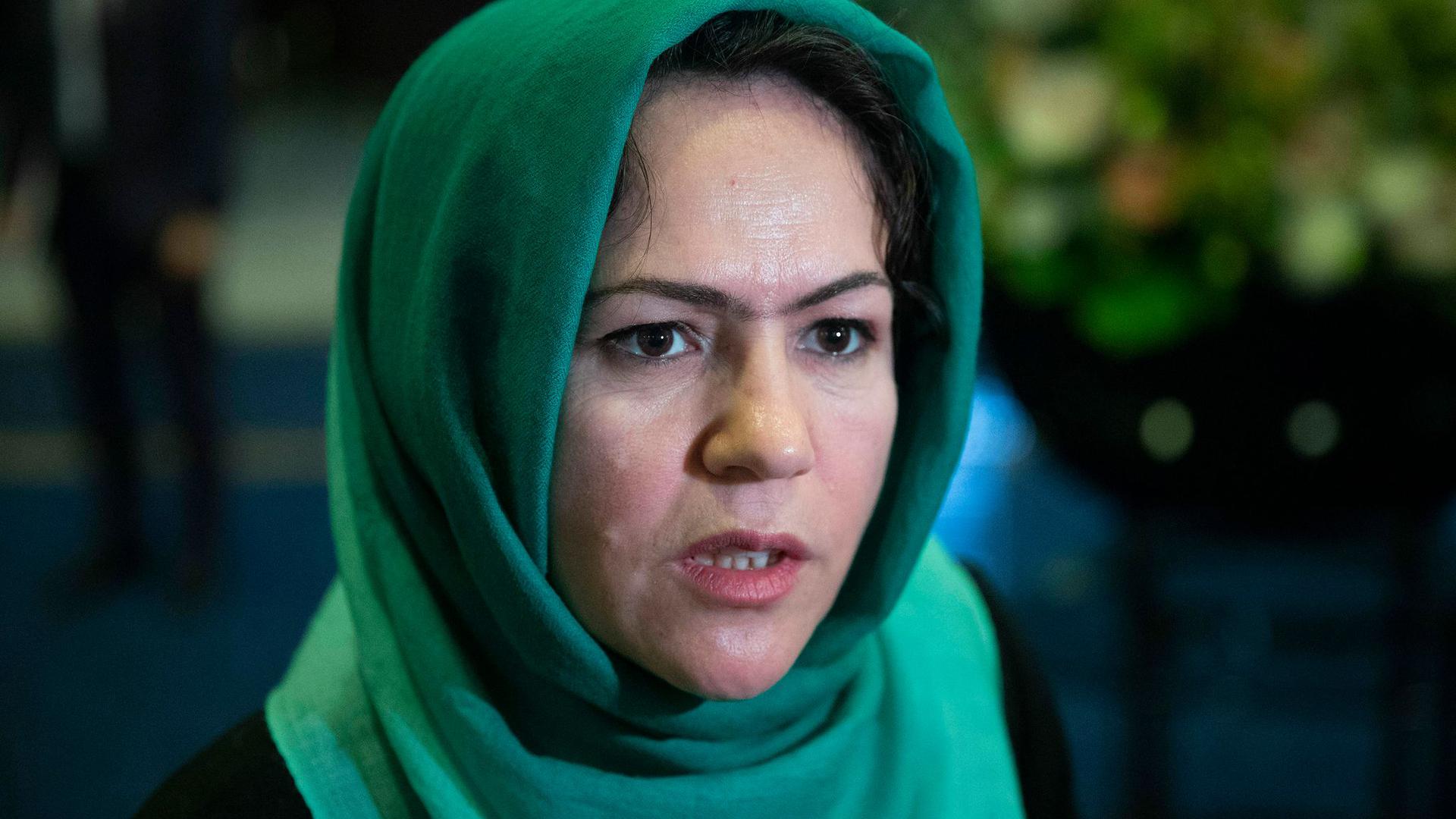 Die afghanische Frauenrechtlerin Fausia Kufi gehört zur Delegation der Regierung für die geplanten Friedensgespräche mit den Taliban.