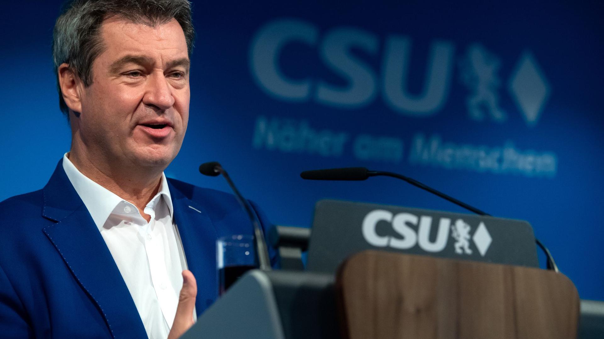 Das virtuelle CSU-Treffen startet mit einer Grundsatzrede von Parteichef Markus Söder.