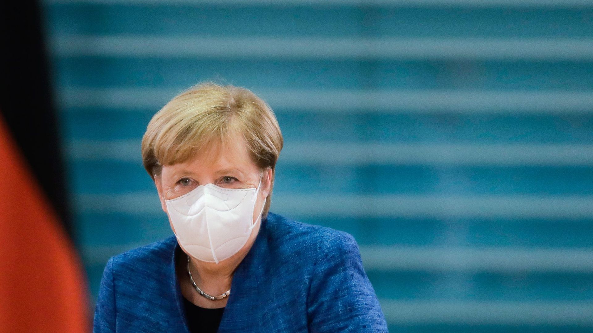 Angela Merkel vergangene Woche vor Beginn einer Sitzung des Bundeskabinetts.