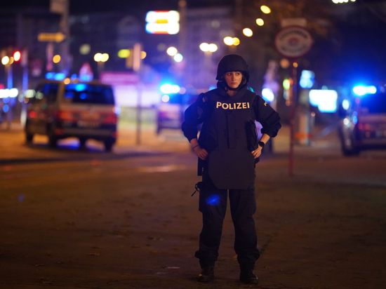 Einsatz der Polizei am Schwedenplatz in Wien.