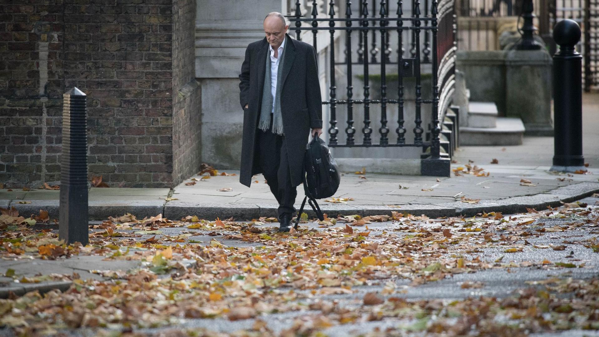 Dominic Cummings, Berater des britischen Premierministers Johnson, trifft in Downing Street ein.