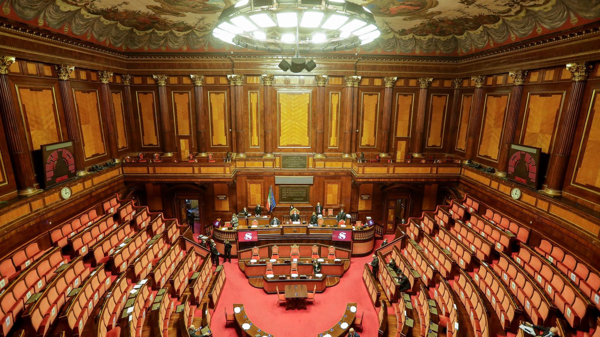 Blick auf den Senat von Italien. Nach dem Rücktritt von Giuseppe Conte als Ministerpräsident braucht Italien eine neue Regierung.