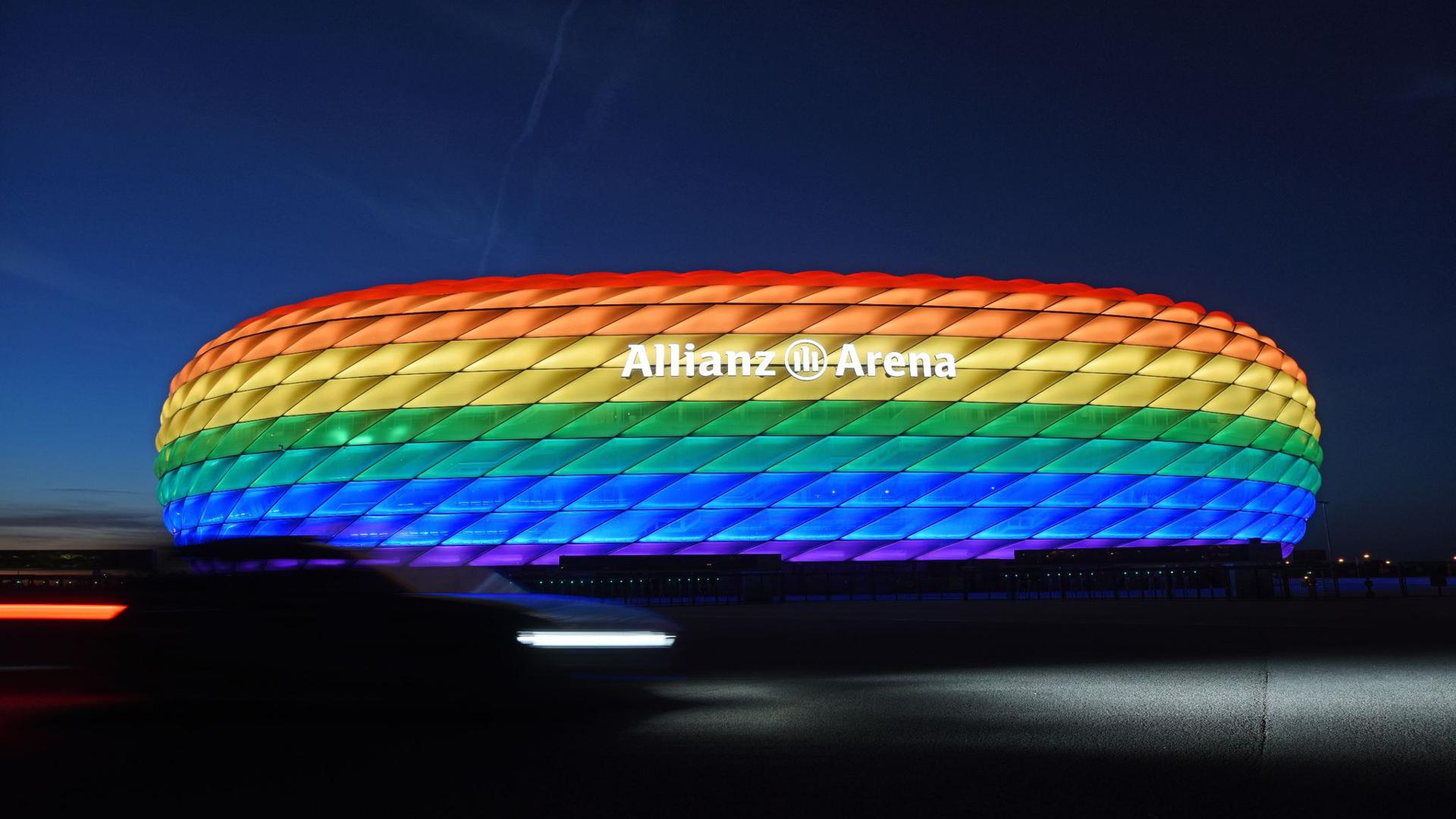 Während des EM-Spiels gegen Ungarn wird das Stadion in München nicht in den Regenbogen-Farben leuchten.