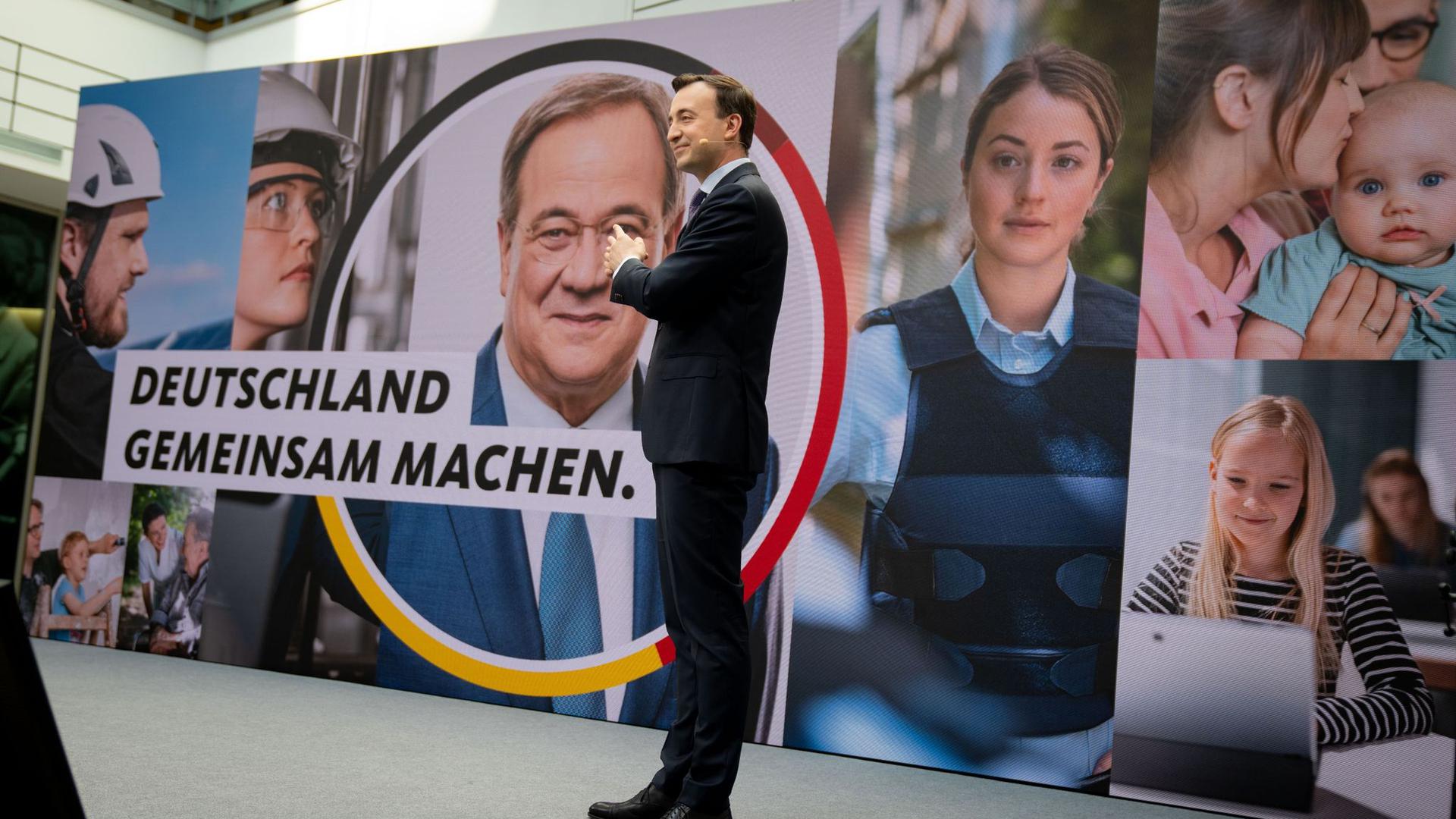 CDU-Generalsekretär Paul Ziemiak stellt die Kampagne für die Bundestagswahl vor.