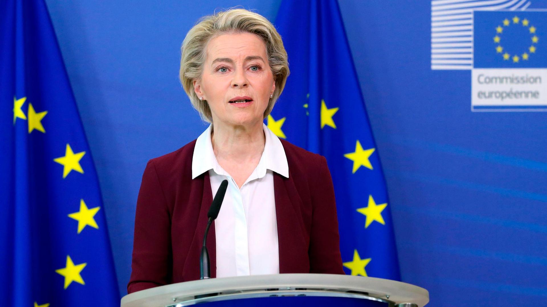 Die EU-Kommission von Ursula von der Leyen präsentiert ein Gesetzespaket zu europäischen Klimazielen.