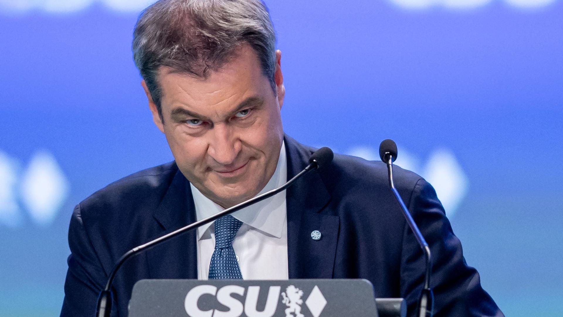 Parteichef Markus Söder beim CSU-Parteitag in Nürnberg am vergangenen Wochenende.