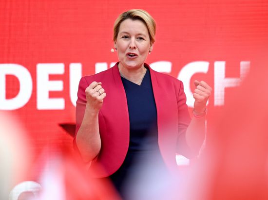 Die Spitzenkandidatin der Berliner SPD: die ehemalige Bundesfamilienministerin Franziska Giffey.