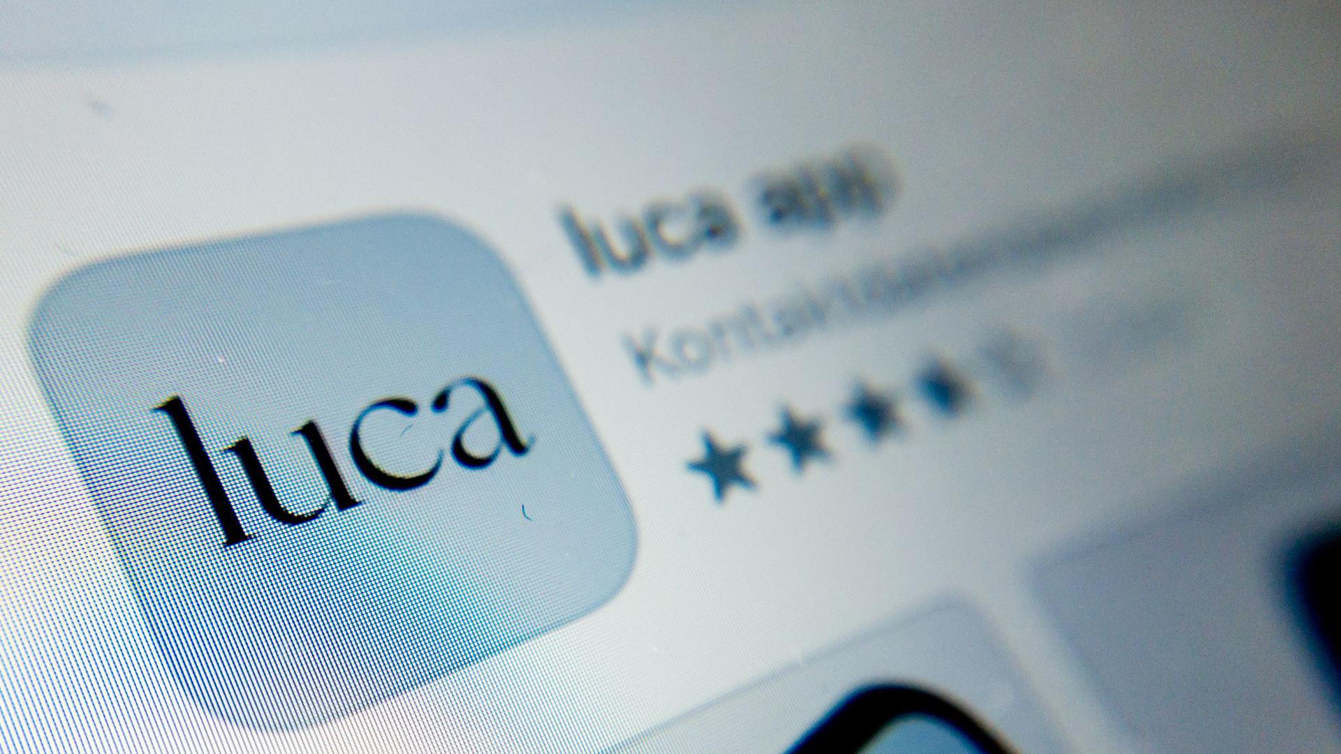 ILLUSTRATION – Das Symbol der Luca-App ist auf einem Smartphone zu sehen.