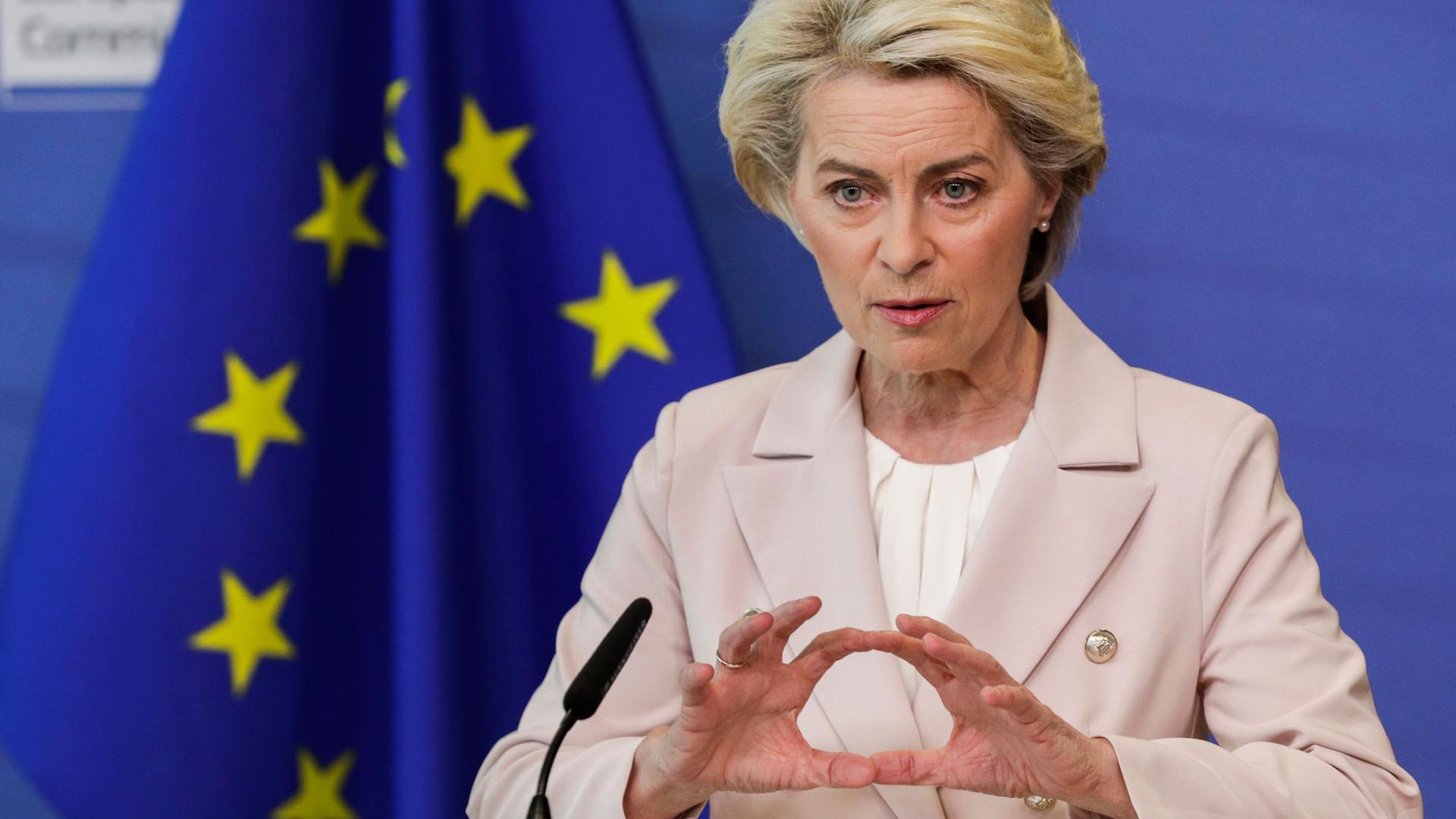 EU-Kommissionspräsidentin Ursula von der Leyen in Brüssel.
