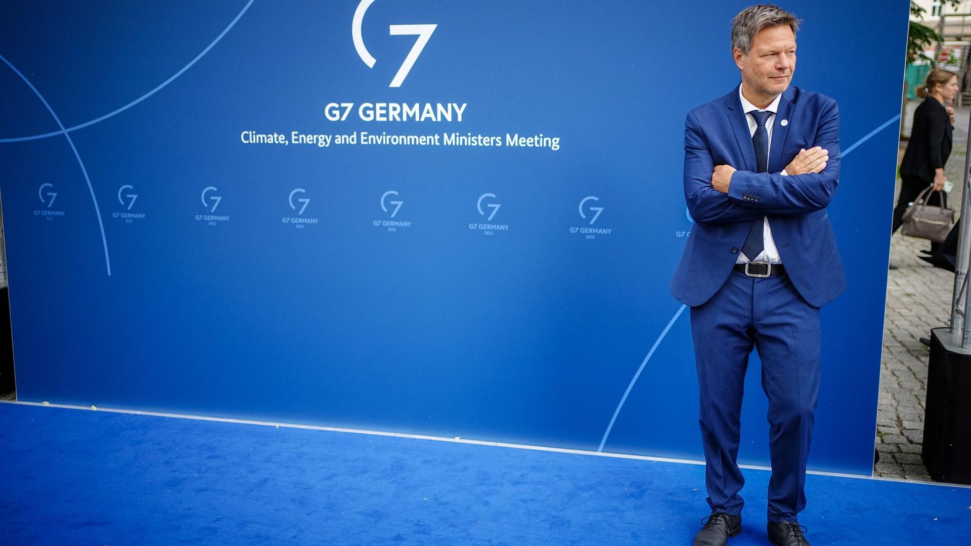 Wirtschaftsminister Robert Habeck beim G7-Treffen.
