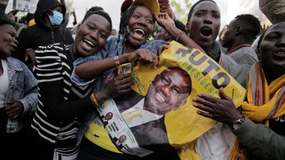 Freude über den Wahlsieg: Anhänger von William Ruto in Eldoret.