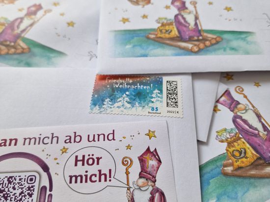 Antwortbriefe im Nikolauspostamt in St. Nikolaus im Saarland.