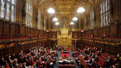 Gesamtansicht vom House of Lords, in dem damals der Gesetzentwurf zum Austritt Großbritanniens aus der Europäischen Union diskutiert wurde.