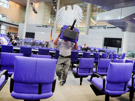 Der Plenarsaal des Bundestags.