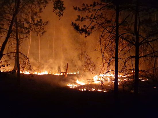 Bei dem seit Tagen lodernden Waldbrand hat sich die Lage verschärft.