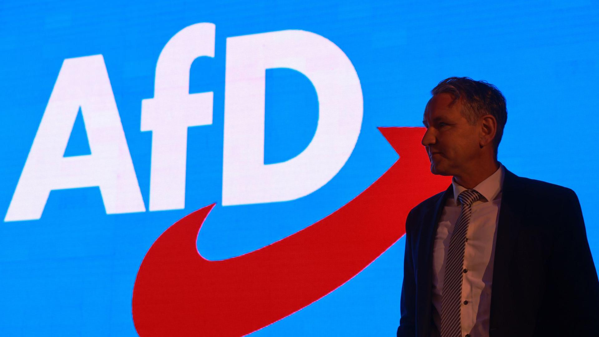 Thüringens AfD-Chef Björn Höcke bei einer Veranstaltung im thüringischen Pfiffelbach.