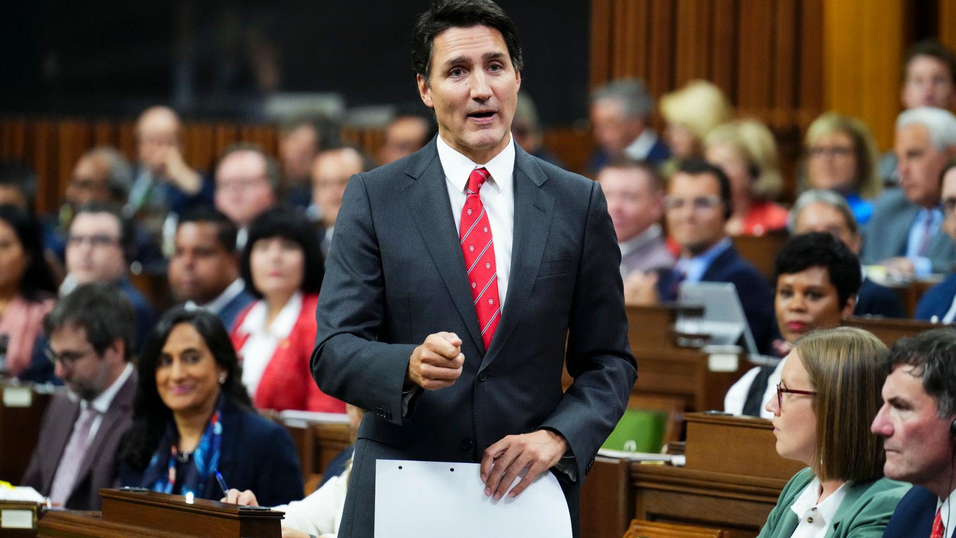 Kanadas Premierminister Justin Trudeau während einer Fragestunde im House of Commons.