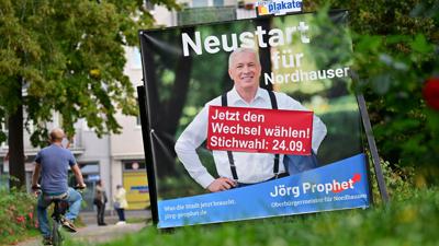 Der AfD-Kandidat Jörg Prophet geht mit einer guten Ausgangsposition in die Stichwahl.