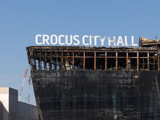 Der Anschlagsort: Die Konzerthalle Crocus City Hall in Moskau.