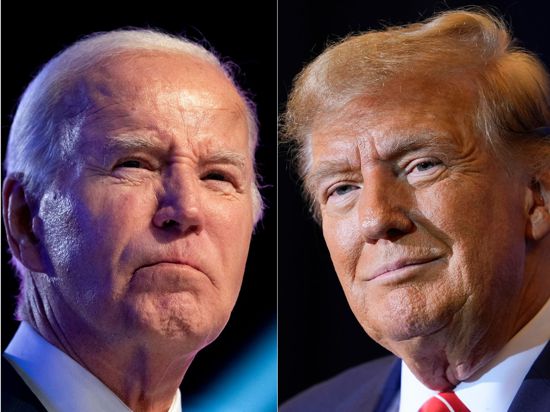 Joe Biden (l) und Donald Trump treten zur US-Präsidentschaftswahl an.